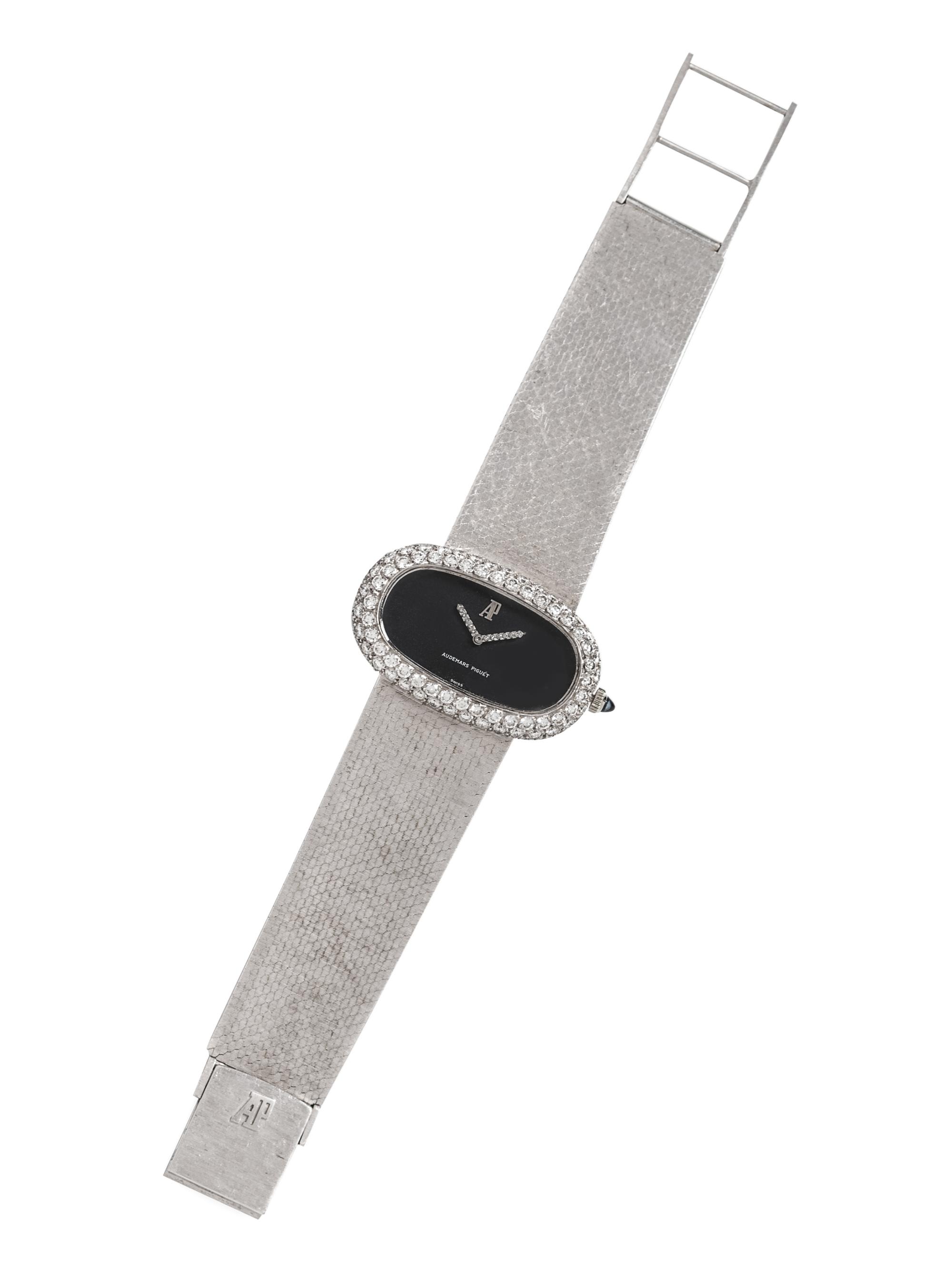 An 18 Karat White Gold and Diamond Wristwatch, Audemars Piguet,
