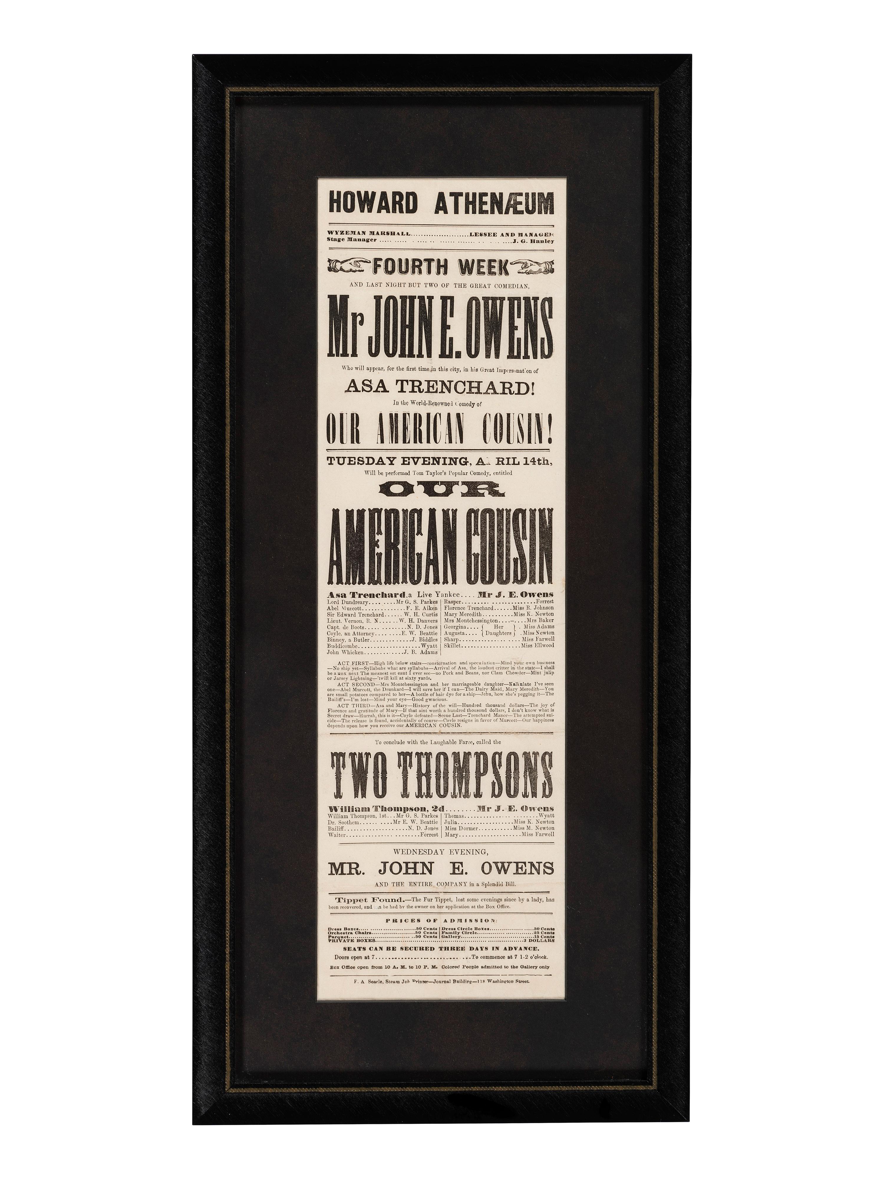 [LINCOLN, Abraham (1809-1865)]. A group of items related to Abraham Lincoln, Mary Todd Lincoln, and their families, comprising: