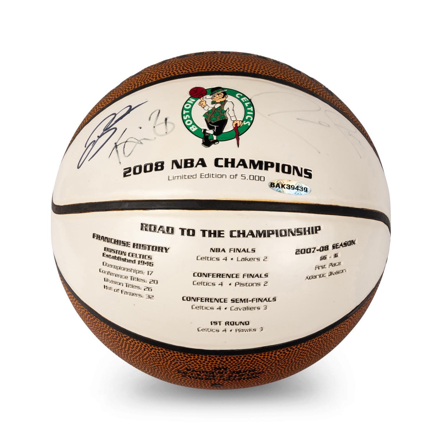 A Boston Celtics Big Three (Ray Allen, Kevin Garnett, and Paul Pierce) Signed Autograph Basketball