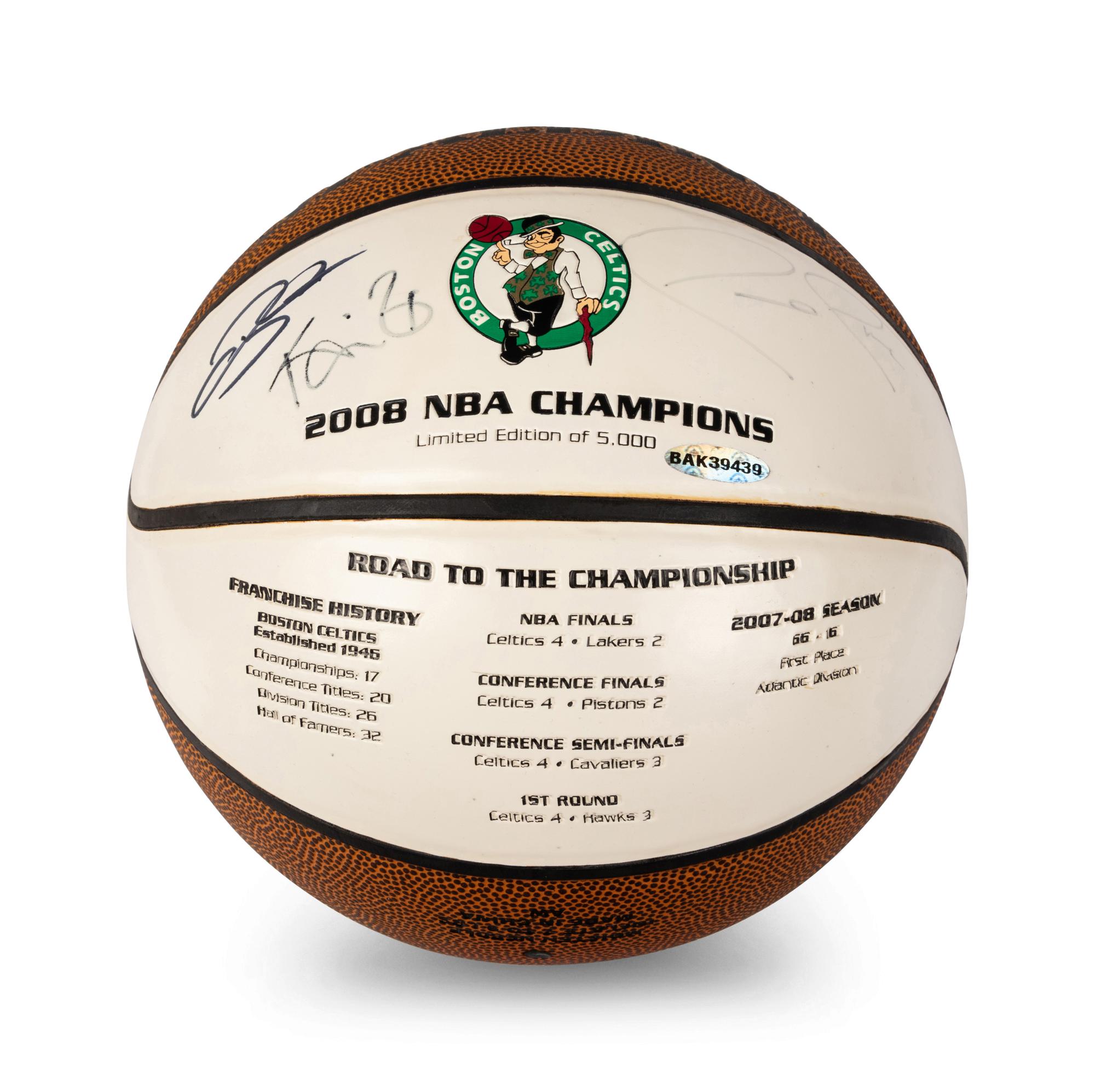 A Boston Celtics Big Three (Ray Allen, Kevin Garnett, and Paul Pierce) Signed Autograph Basketball