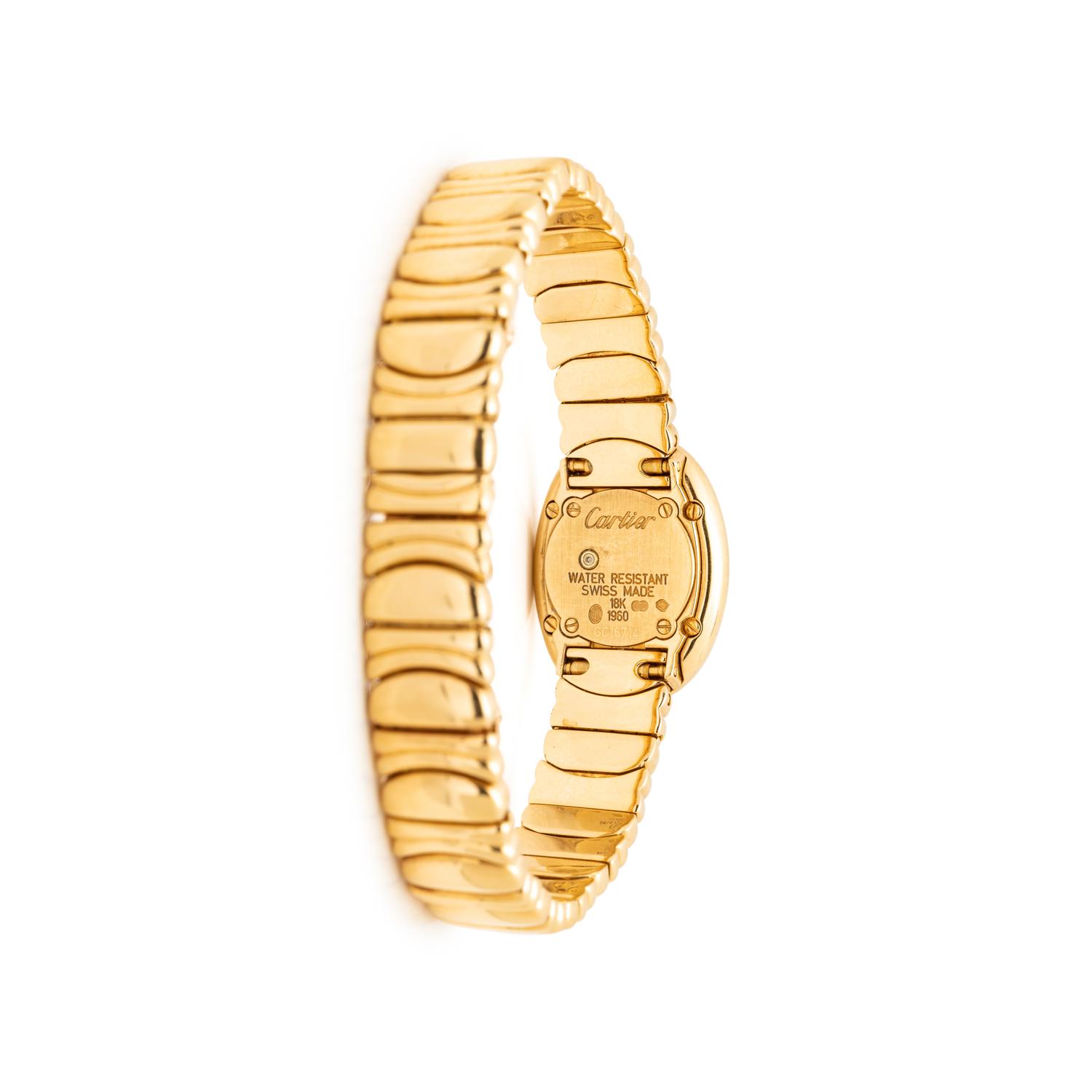 CARTIER, 18K YELLOW GOLD 'BAIGNOIRE' WATCH