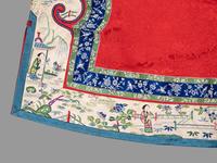 A Red Ground Embroidered Silk Lady's Jacket and Pants