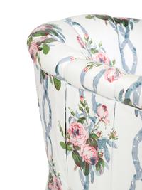 A Custom Barrel-Back Armchair with Chintz Upholstery by Jonas New York