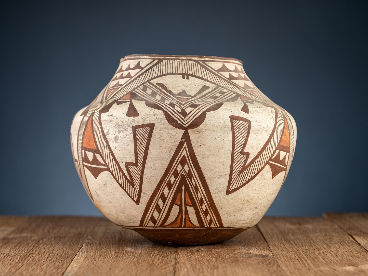 Zuni Polychrome Pottery Olla