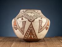 Zuni Polychrome Pottery Olla