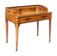 An Edwardian Style Marquetry 'Carlton House' Desk