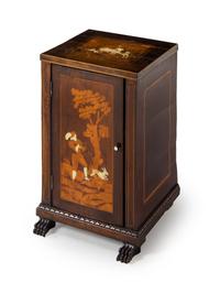 A Northern Italian Inlaid Side Cabinet Height 25 1/4 x width 16 1/2 x depth 16 inches. — 19TH CENTURY