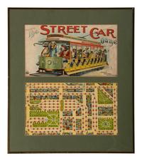 A Parker Brothers Framed The Street Car Game Cover and Board