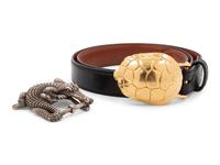 Keiselstein-Cord Lizard Belt with Two Buckles, c.1996