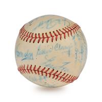 A 1951 Seattle Rainers Team Signed Autograph Baseball Featuring Rogers Hornsby (Beckett Authentication Services Letter),