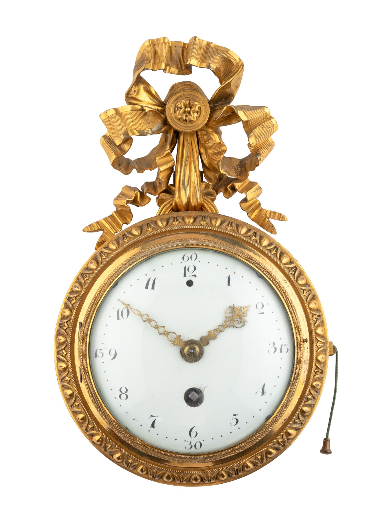 A French Gilt Bronze Wall Clock