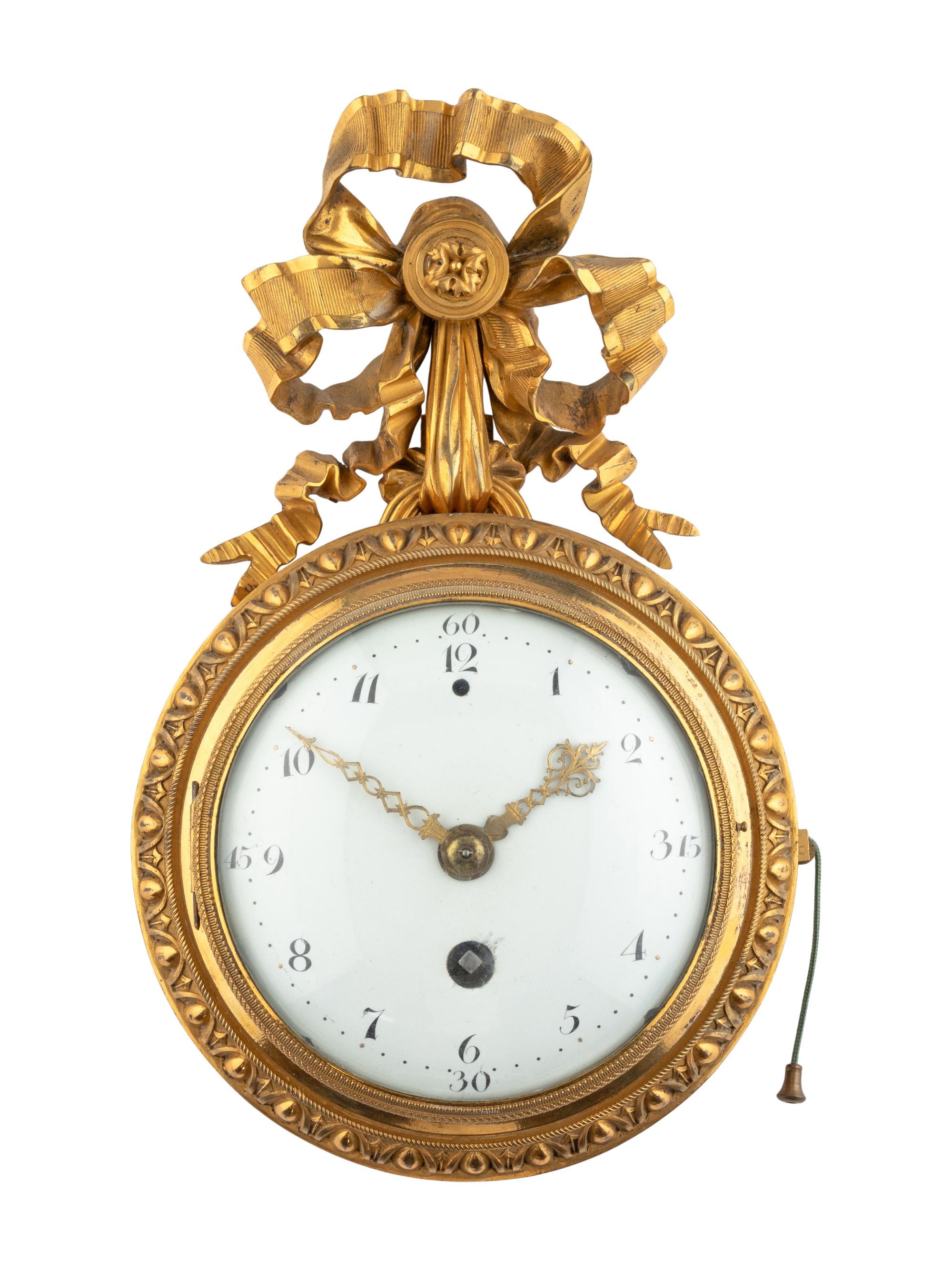 A French Gilt Bronze Wall Clock
