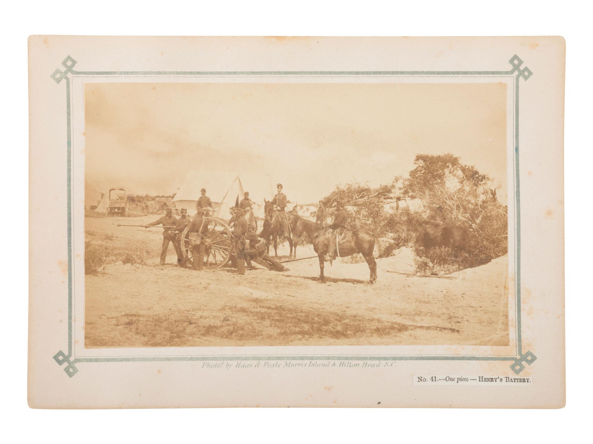 [CIVIL WAR]. HAAS & PEALE, photographers. No. 41. One Piece - Henry's Battery . Morris Island & Hilton Head, South Carolina.