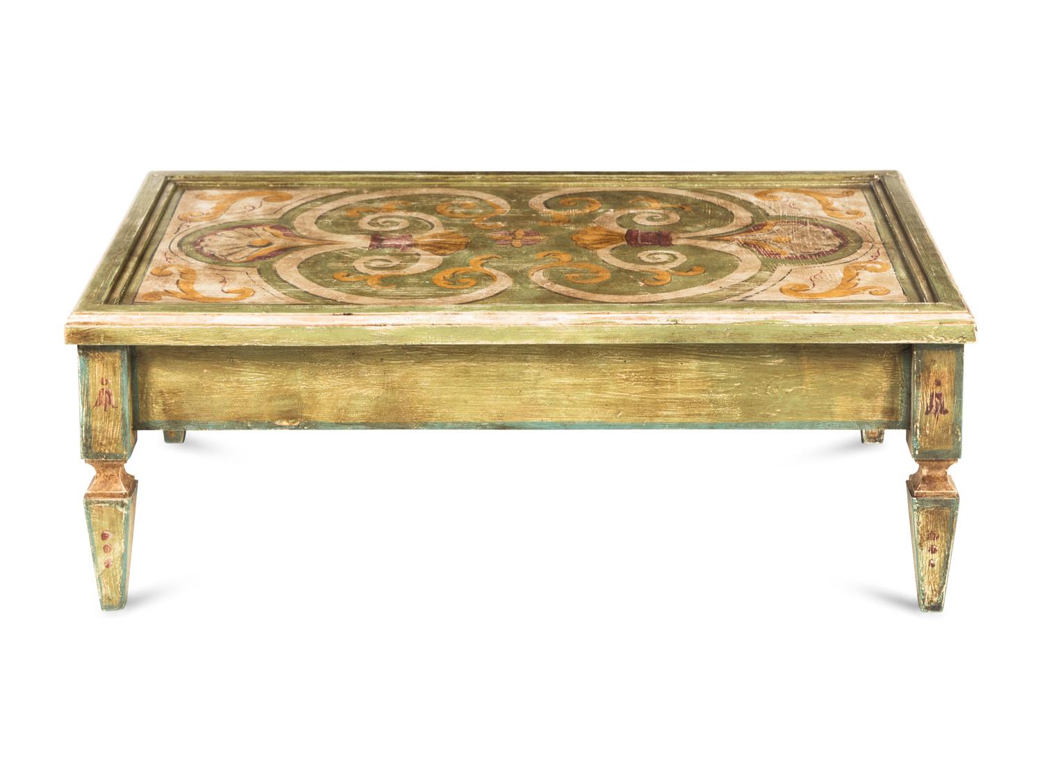 An Italian Painted Low Table