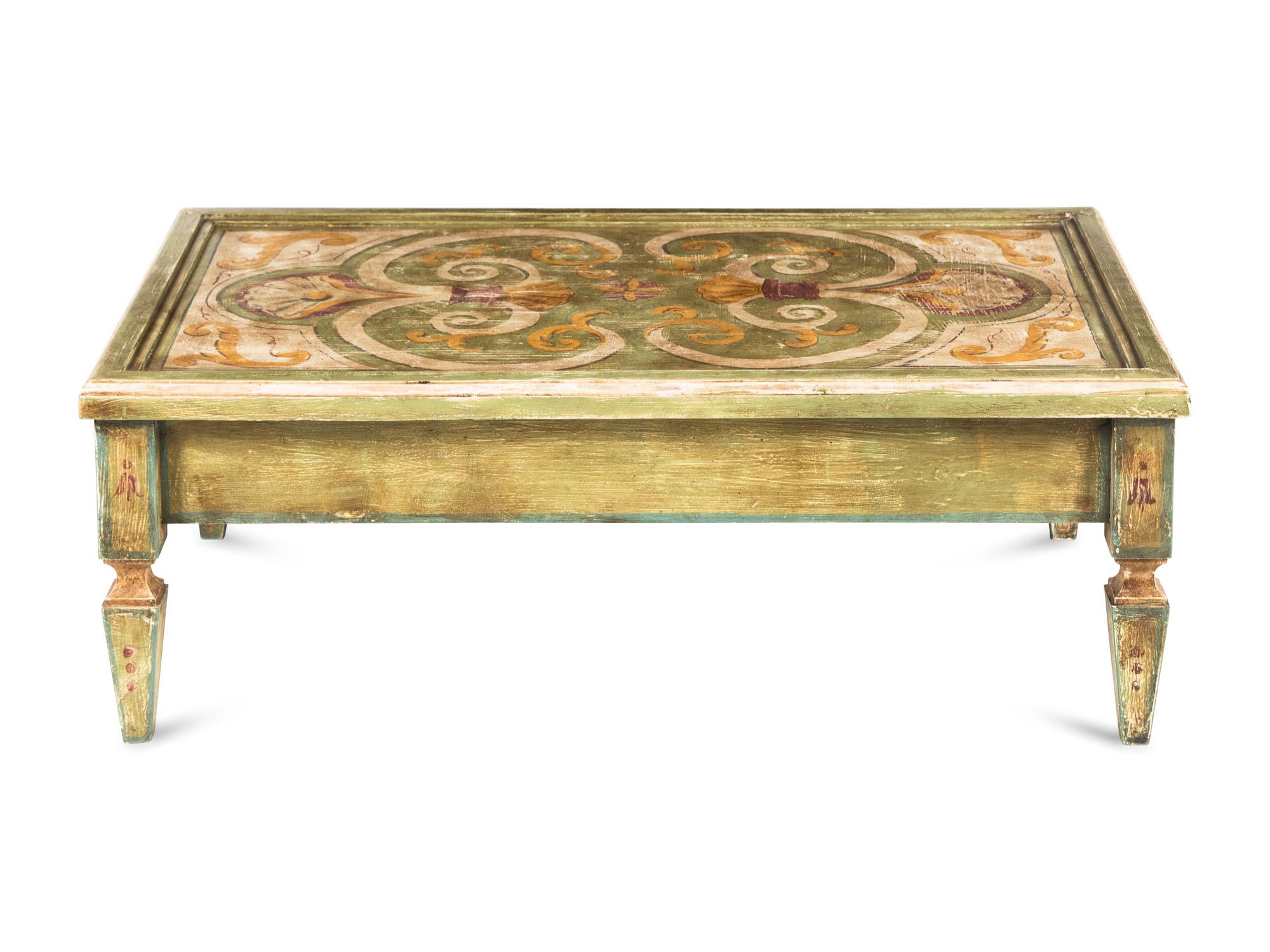 An Italian Painted Low Table