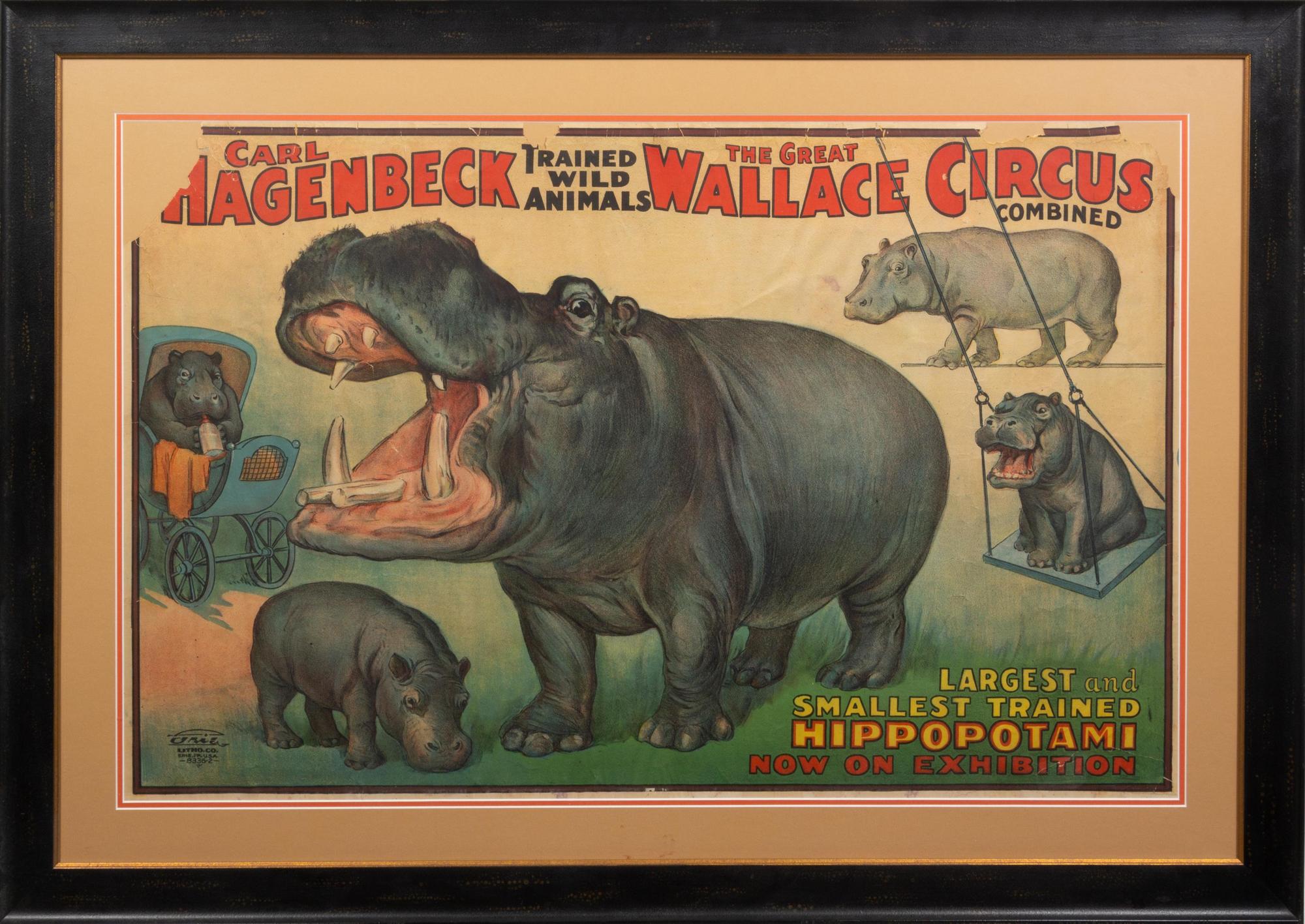 A Carl Hagenbeck The Great Wallace Poster