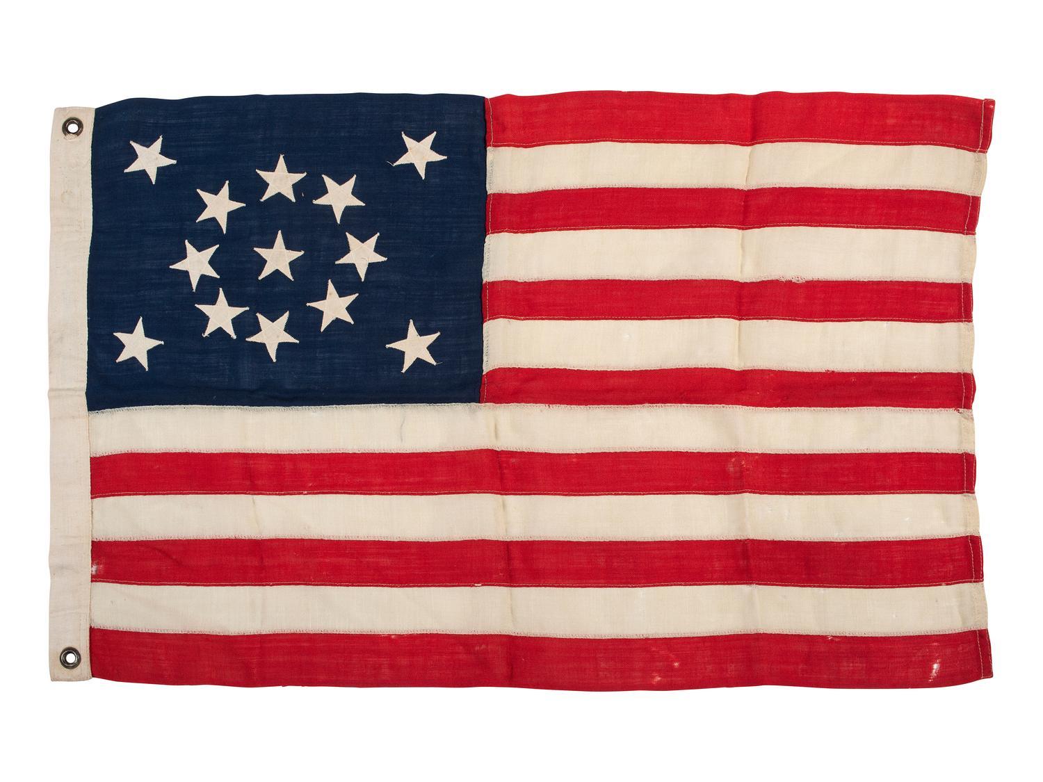 [FLAGS]. 13-star American Centennial flag. Ca 1876 or after.