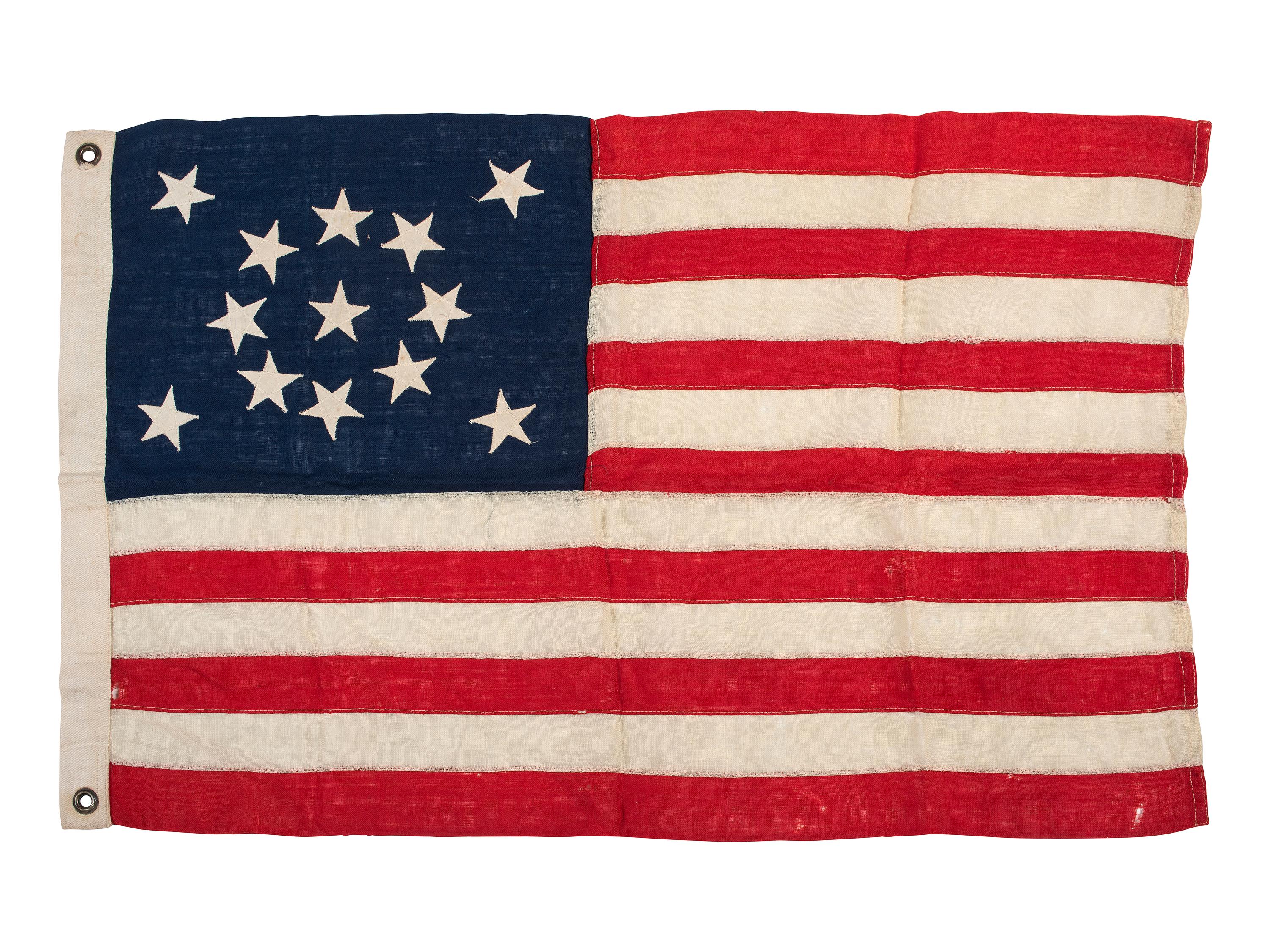 [FLAGS]. 13-star American Centennial flag. Ca 1876 or after.