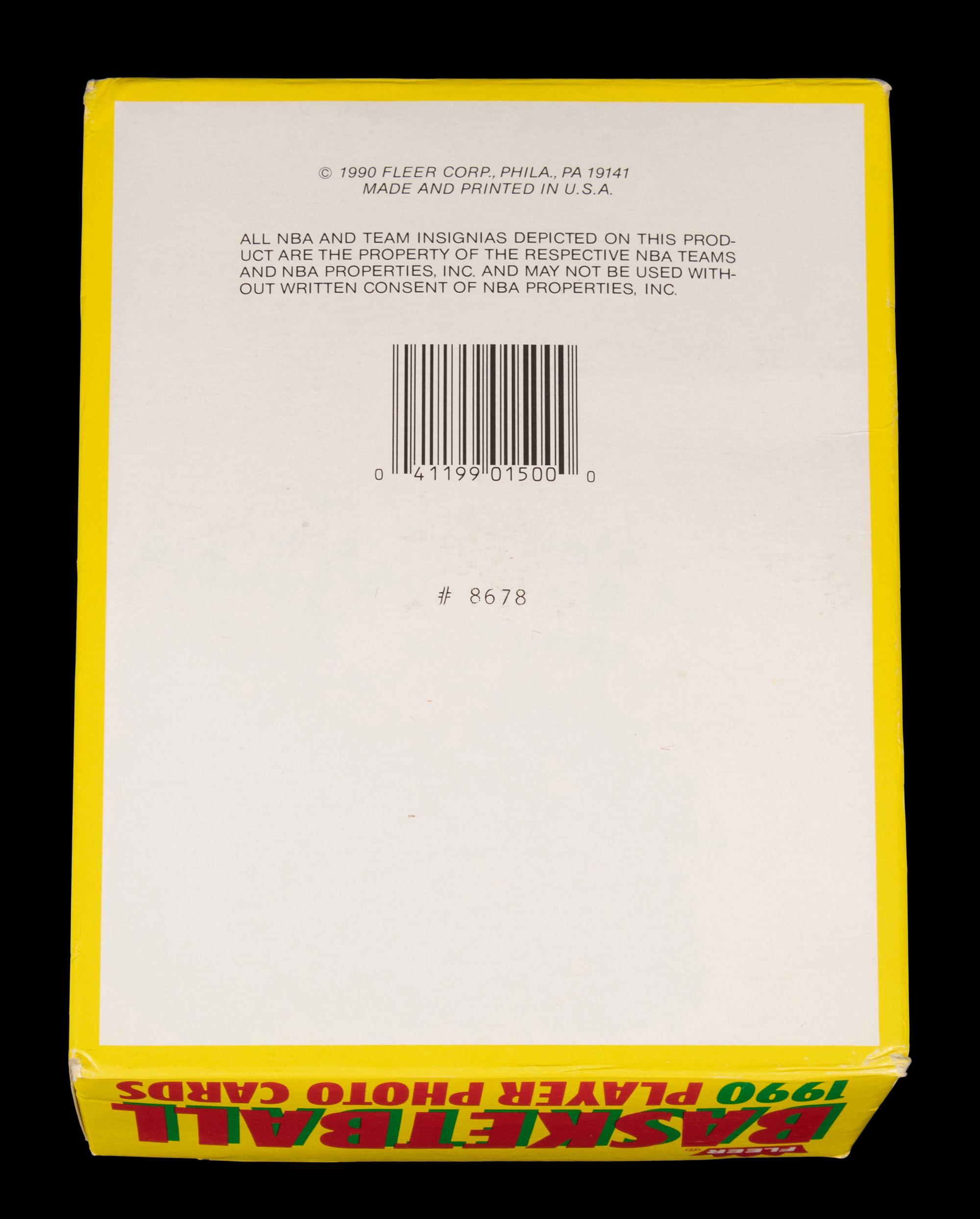 A Group of Seven Unopened Vending Boxes of 1990 Fleer Basketball Cards
