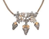 ANTIQUE, DIAMOND GRAPE MOTIF NECKLACE