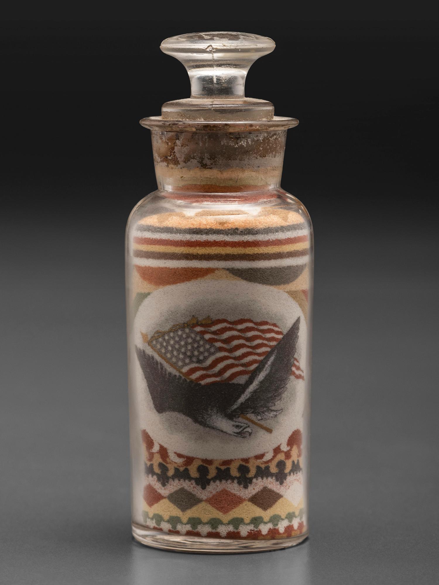 An Andrew Clemens (American, 1857-1894) Eagle Sand Bottle
