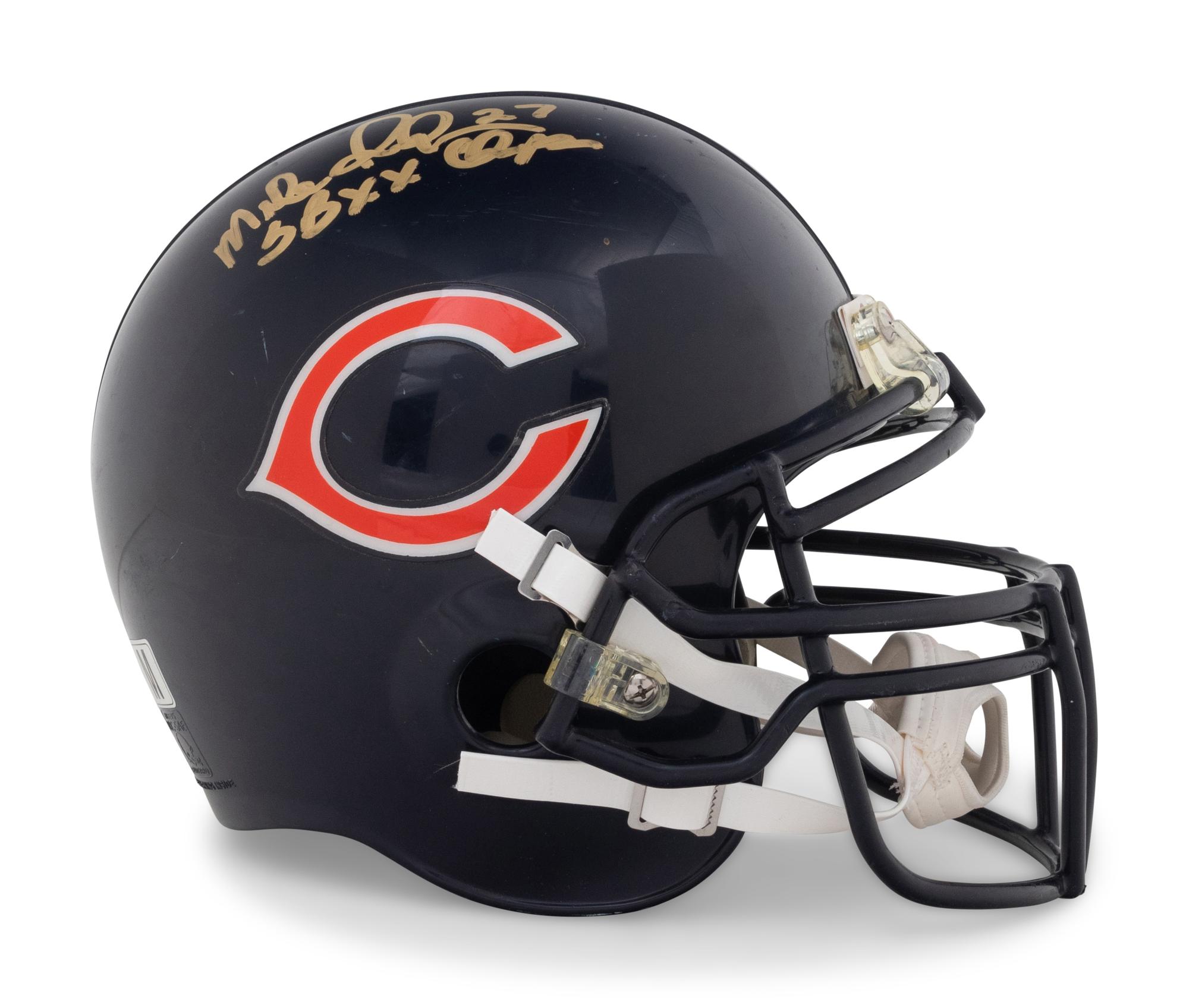 A Steve McMichael & “LA” Mike Richardson Signed Full Size Vintage Chicago Bears Helmet