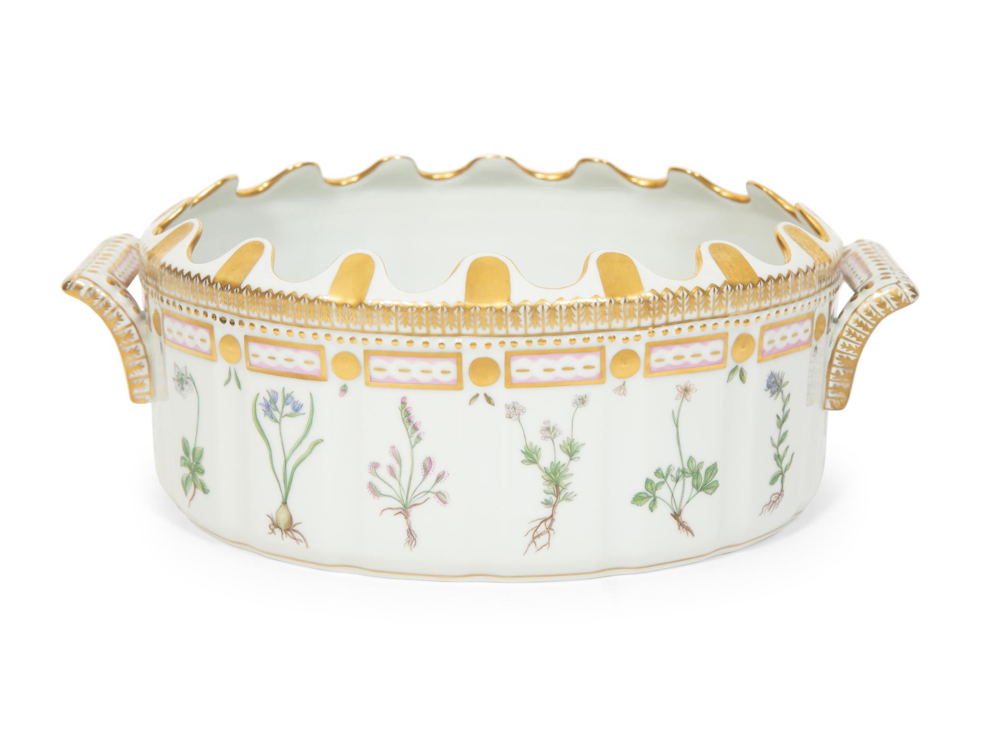 A Royal Copenhagen Flora Danica Porcelain Monteith