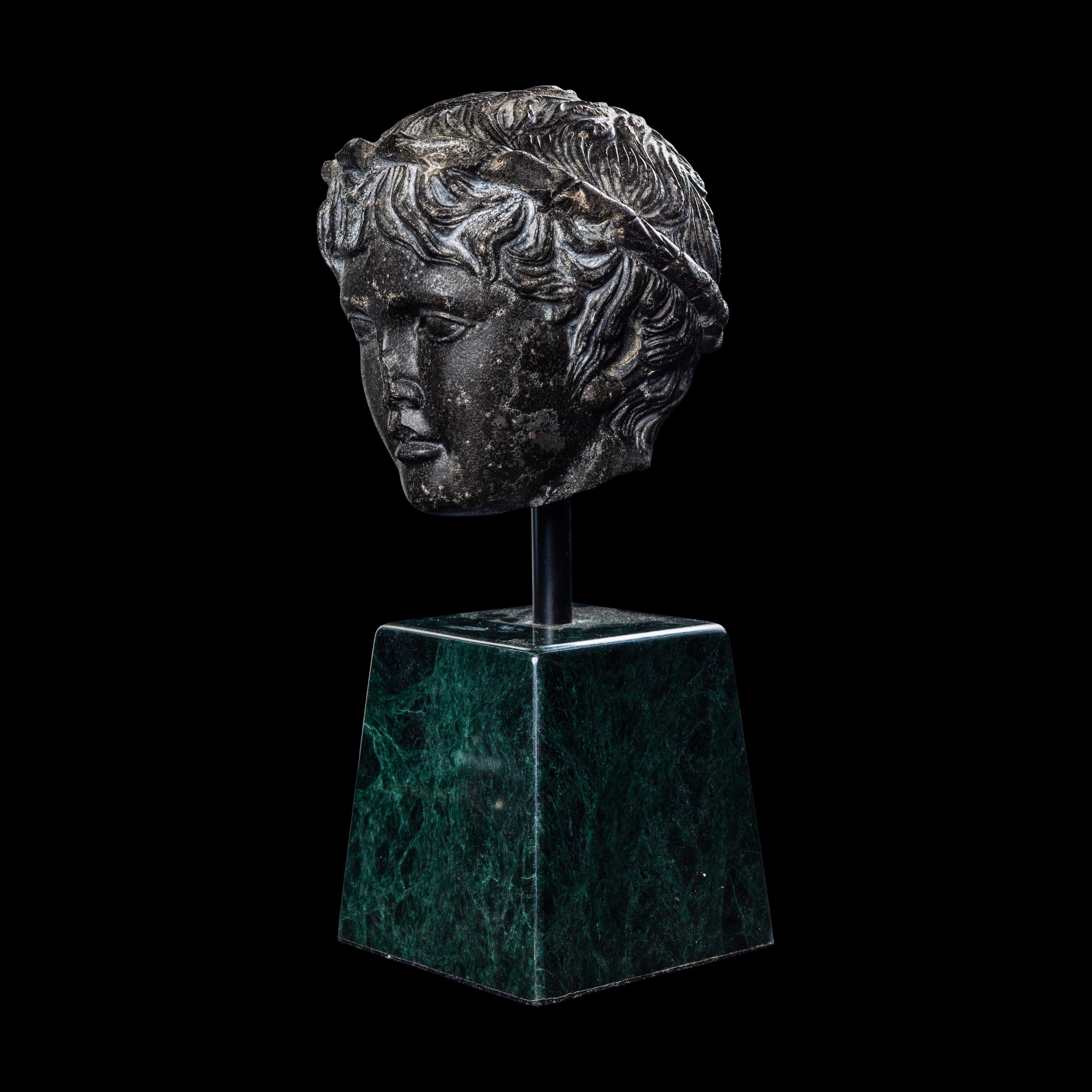 A Roman Black Dolomite Head of a Youth