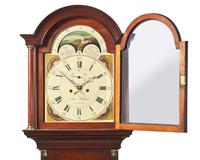 A Federal Mahogany And Brass Tall Case Clock