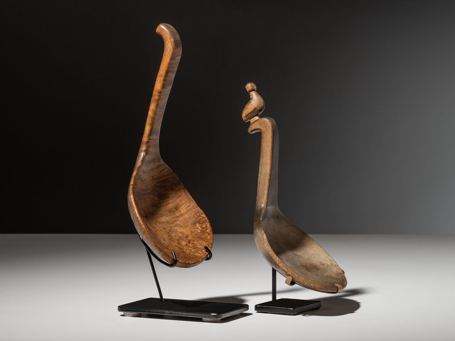 Eastern Woodlands Carved Effigy Spoons