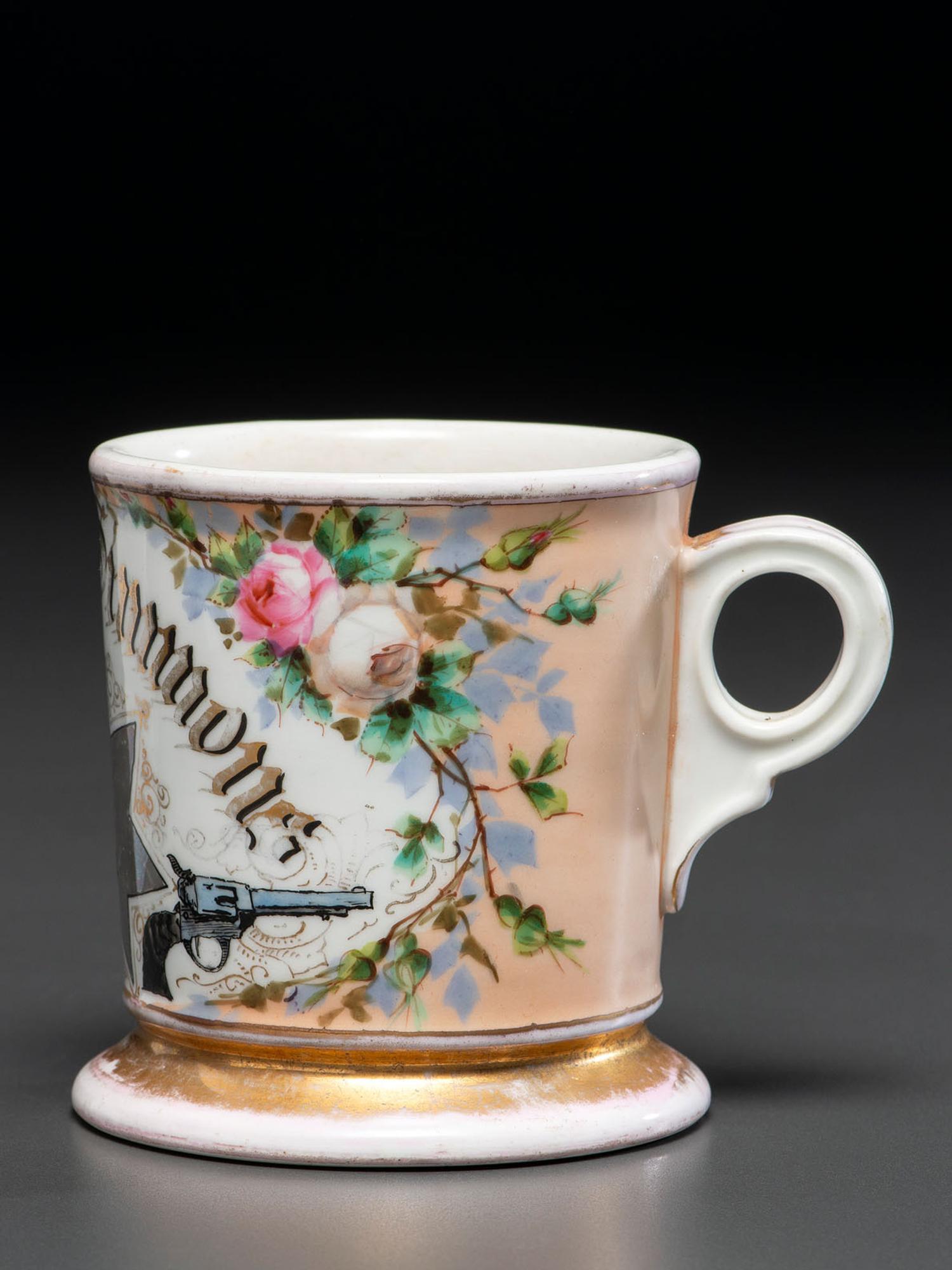 A Police Captain's Porcelain Occupational Shaving Mug