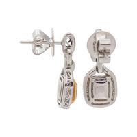 COLORED DIAMOND AND DIAMOND EARRINGS