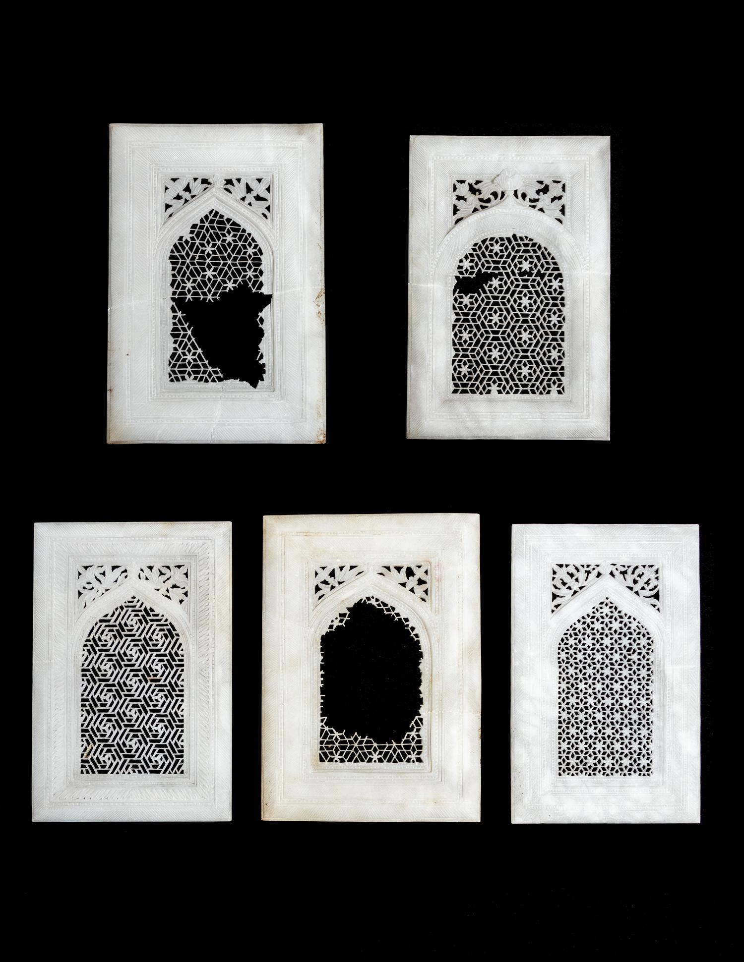 Five Indian Alabaster Window Models