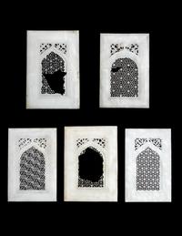 Five Indian Alabaster Window Models