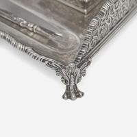 An assorted group of sterling silver, silverplated, and sterling-silver mounted faux tortoiseshell desk items Various makers, various dates ranging late 19th century - 1930