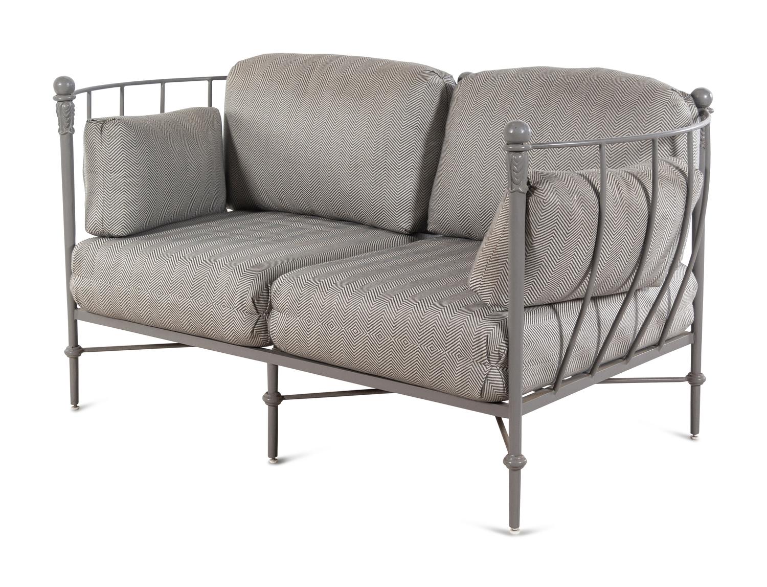 A Set of Painted Metal Patio Furniture