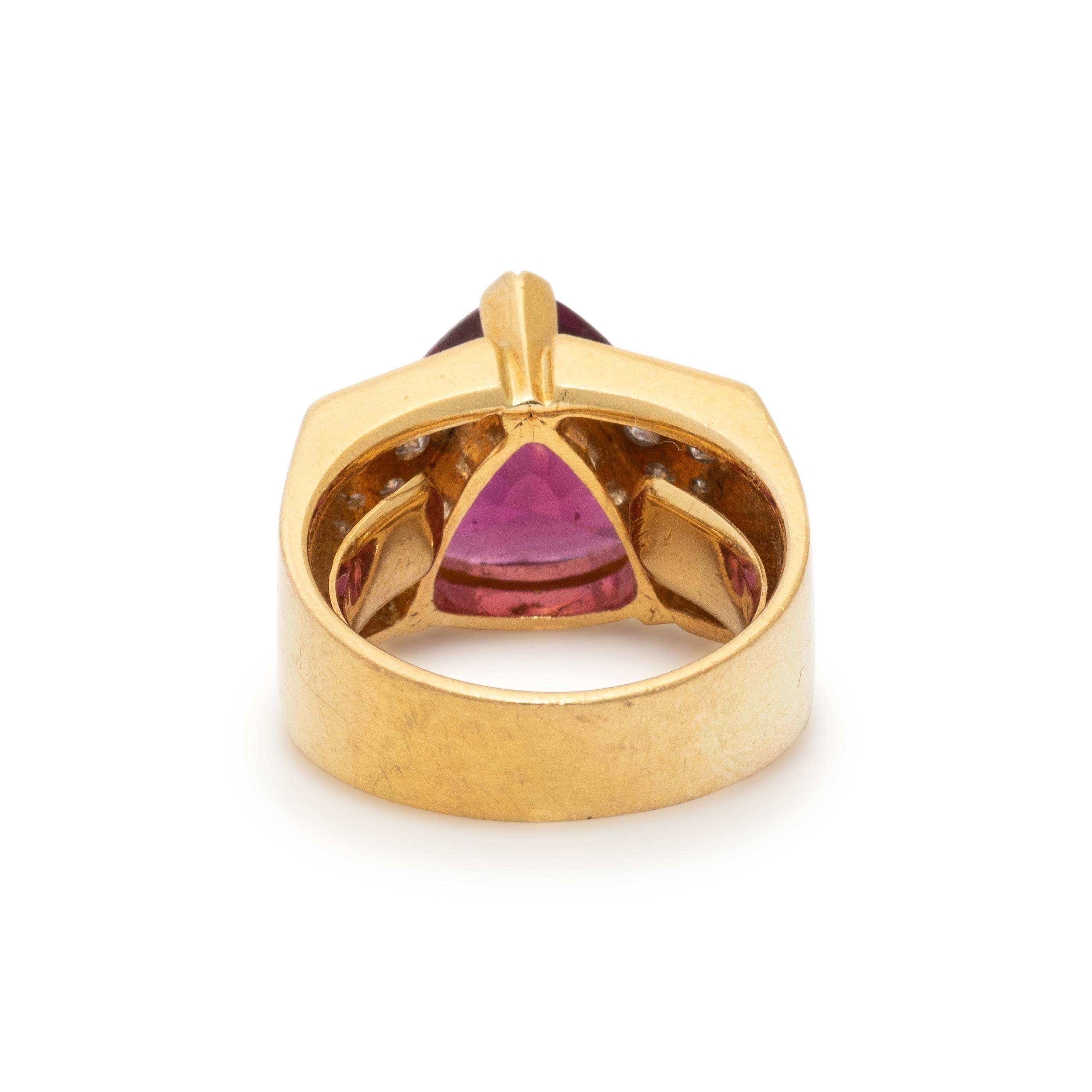 GARNET AND DIAMOND RING