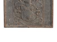 An English Cast Iron Armorial Fire Back