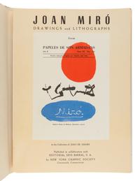 MIRÓ, Joan (1893-1983). Joan Miró. Drawings and Lithographs in the Collection of Juan de Juanes. Greeenwich, CT: New York Graphics Society, 1959.