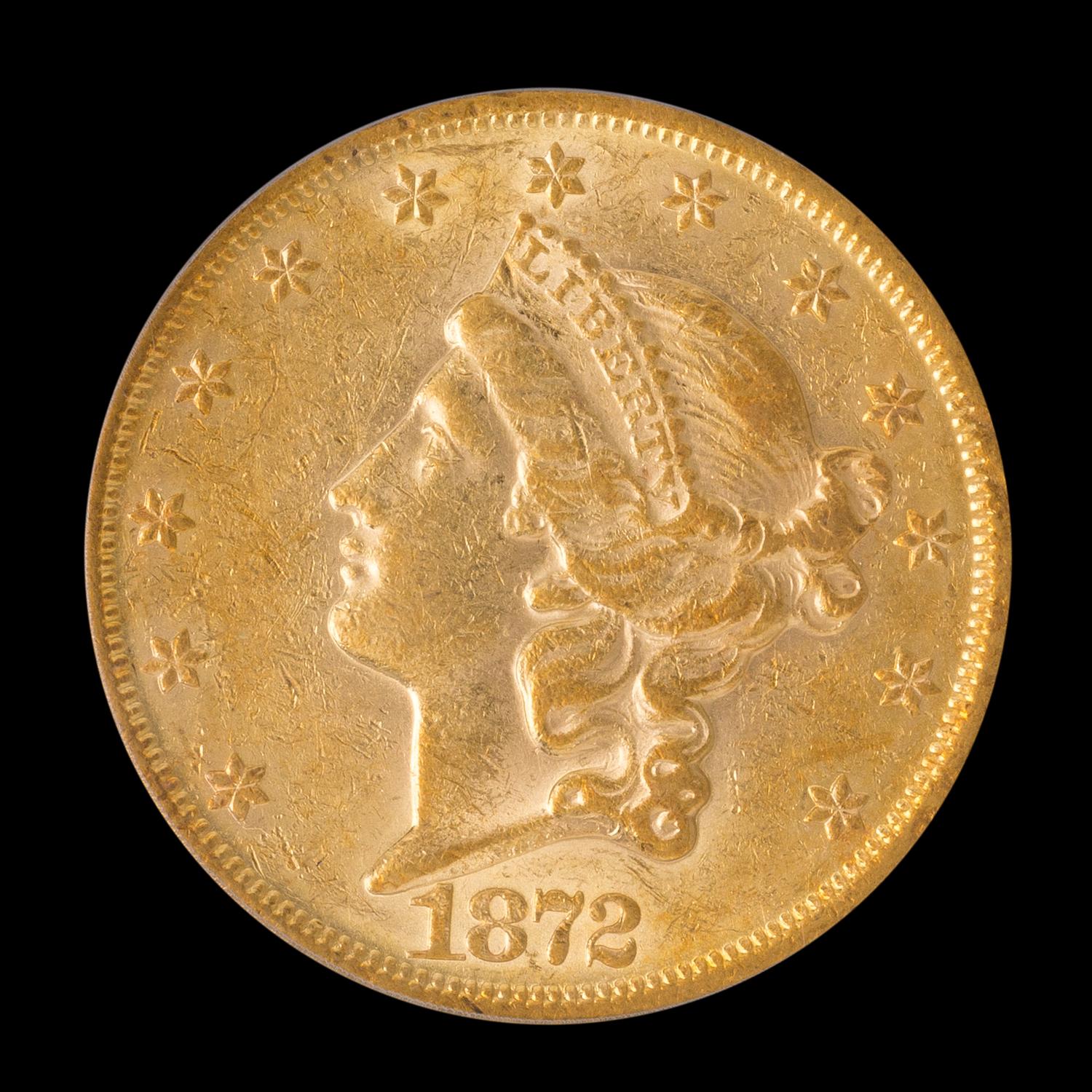 A United States 1872 Liberty Head $20 Gold Coin