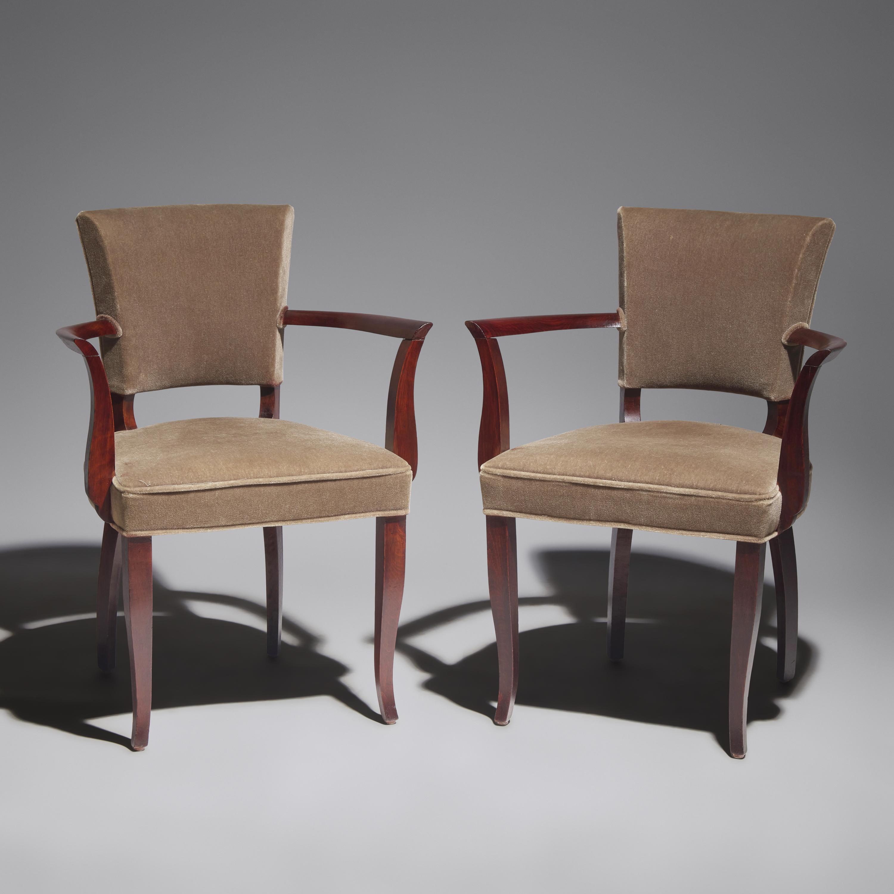 Eugène Printz (French, 1889-1948) — Pair of French Art Deco Armchairs, c. 1937