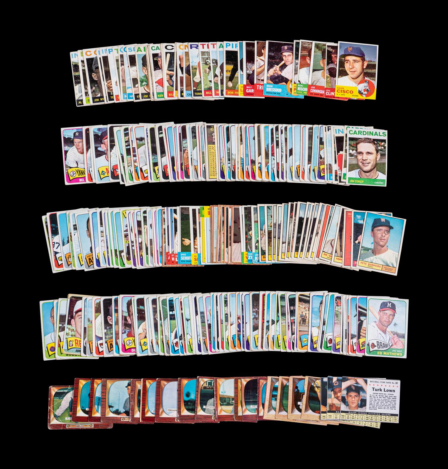 A Shoebox Collection of Over 550 Assorted 1950s and 1960s Baseball Cards Including Multiple Hall of Famers and Notables,