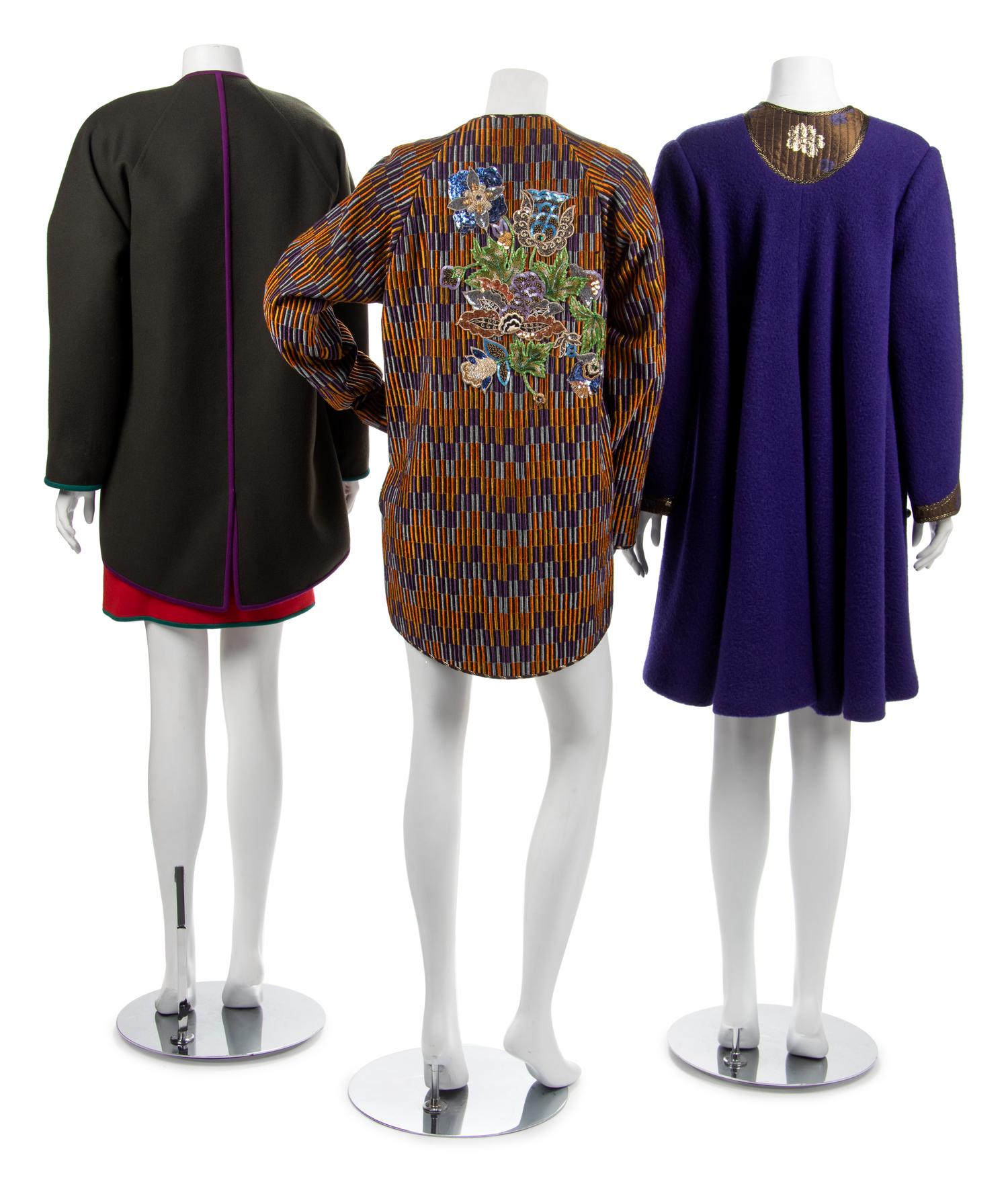 Two Geoffrey Beene Coats and One Ensemble, Fall 1988