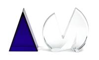 A Baccarat Modern Sculpture Width of largest 8 1/4 inches.