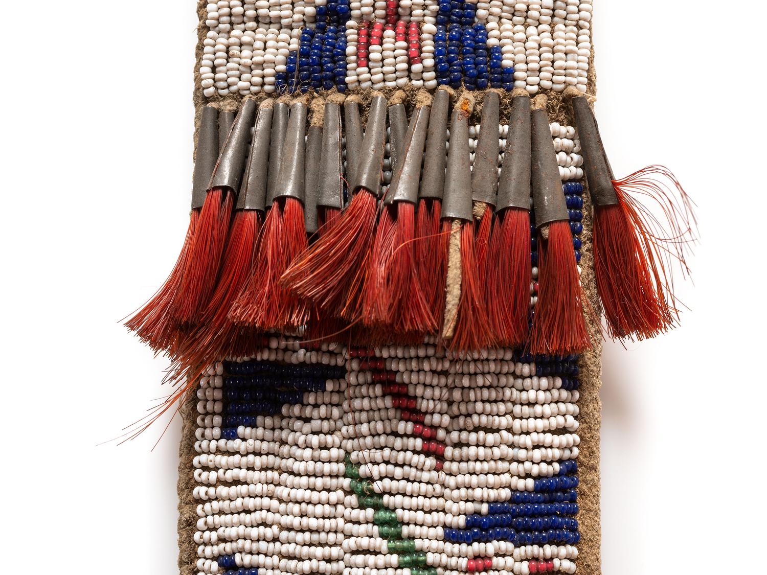 Sioux Beaded Buffalo Hide Knife Case