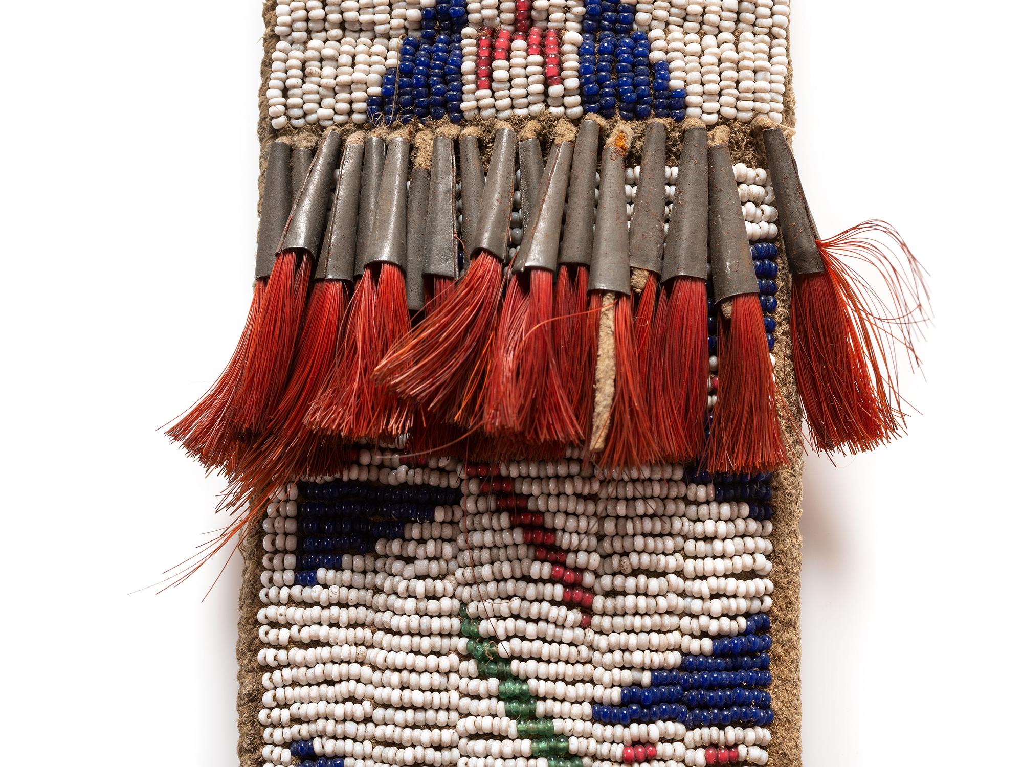 Sioux Beaded Buffalo Hide Knife Case