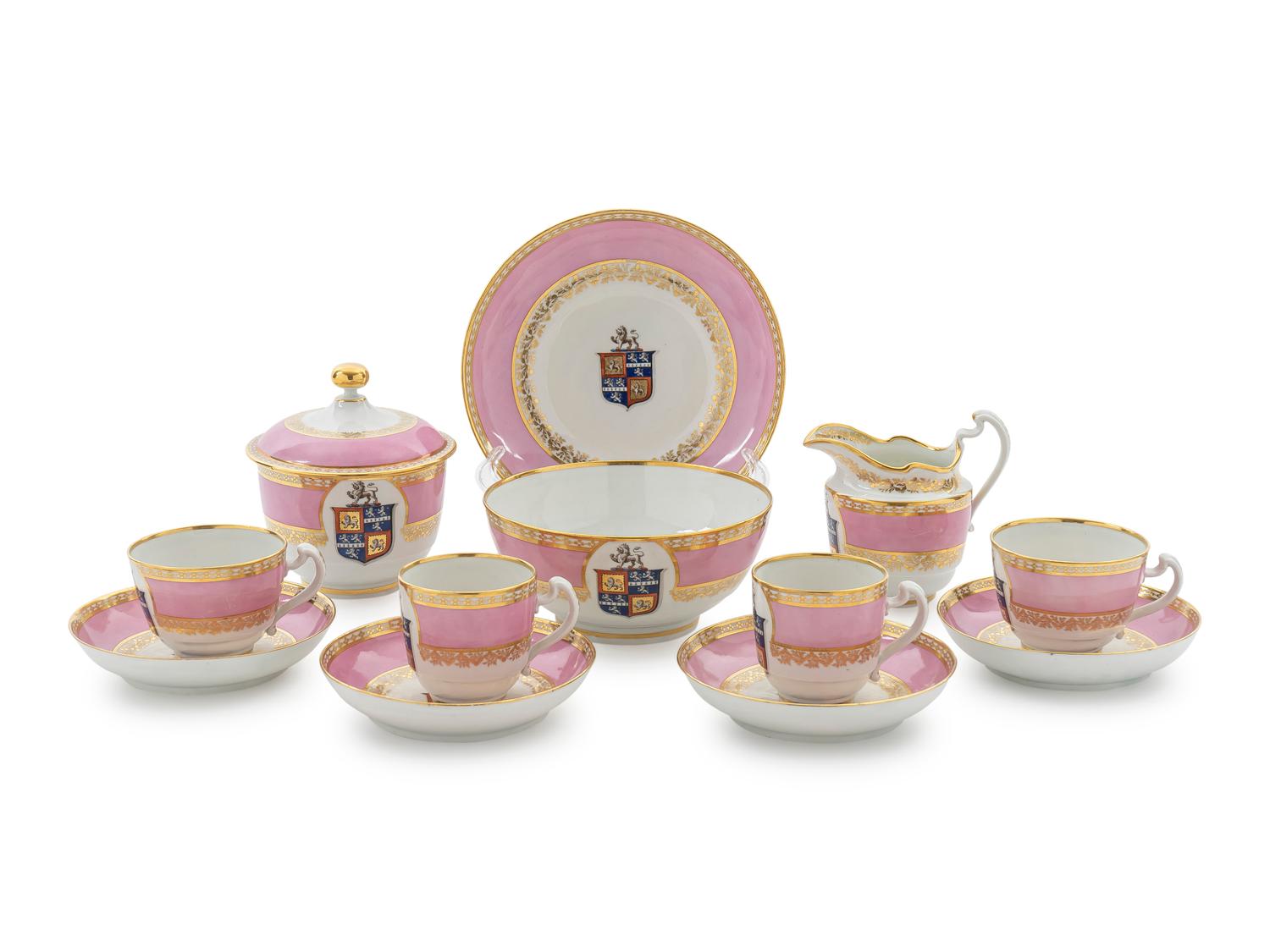 An English Porcelain Partial Tea Service — C. 1780