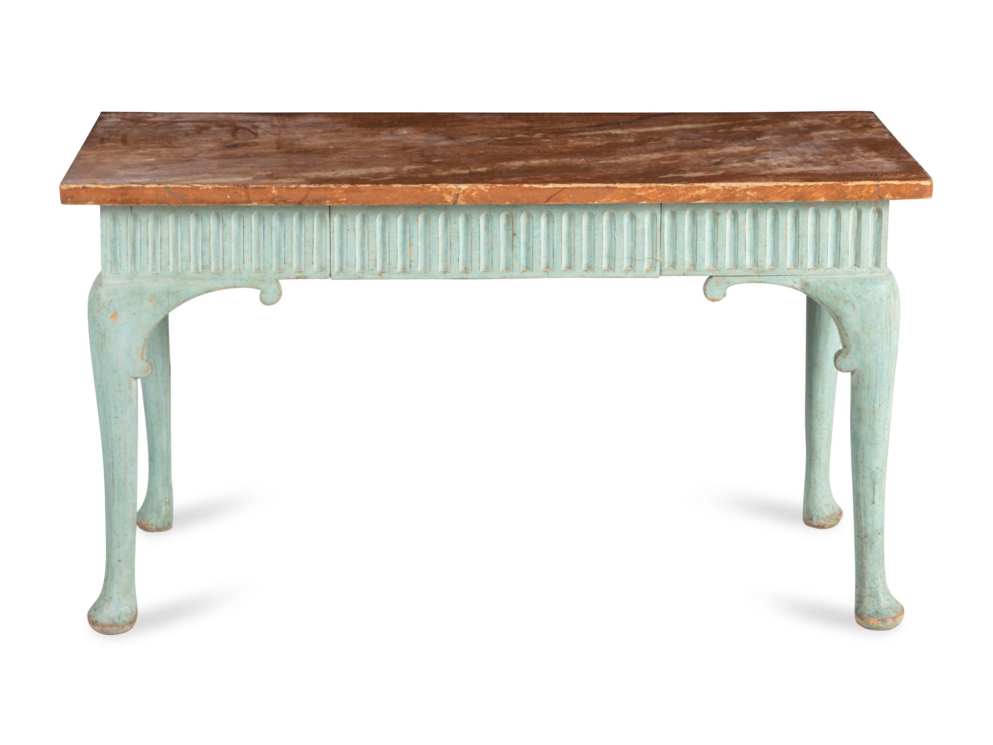 A French Provincial Painted Console Table