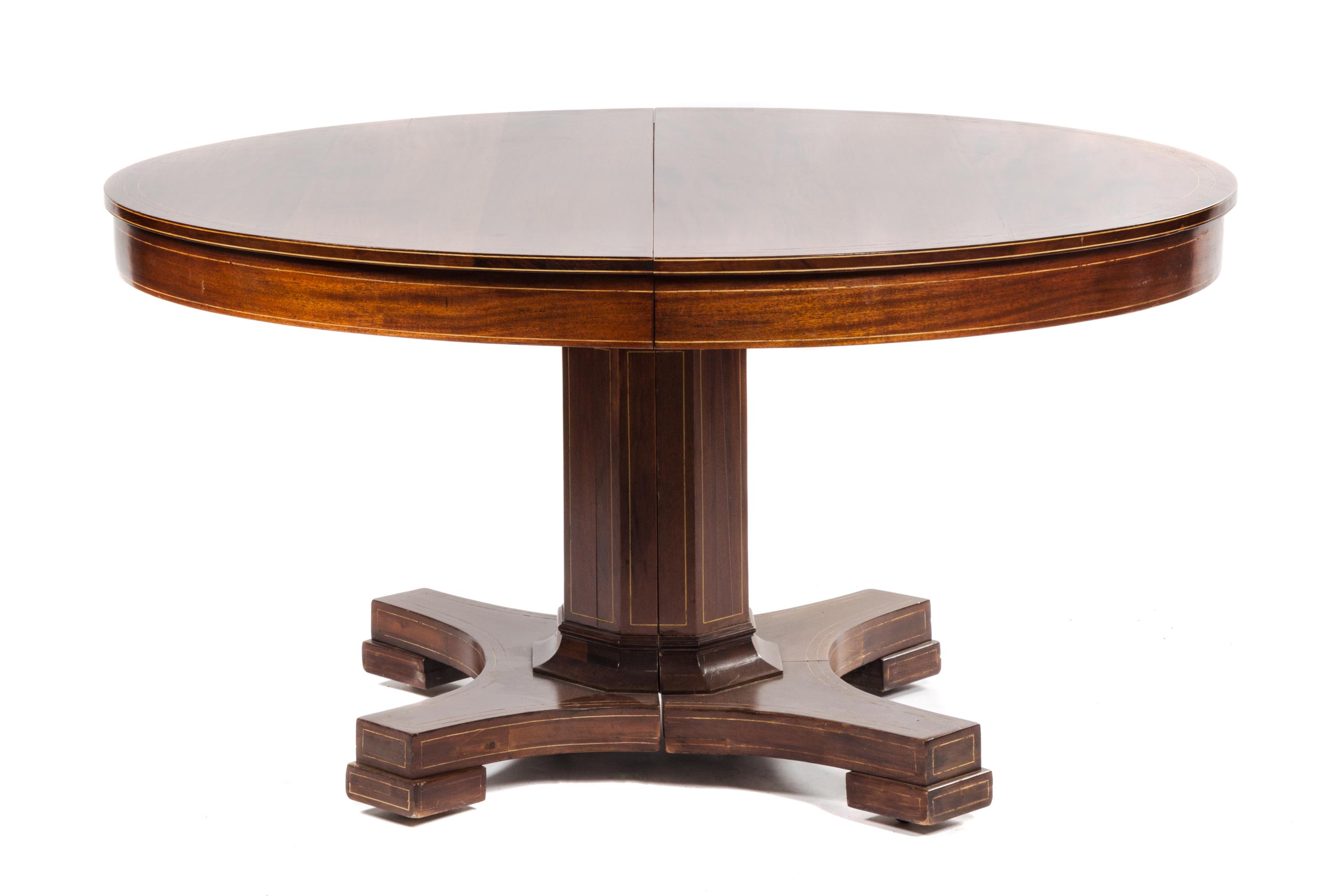 An American Extension Dining Table Diameter 54 1/4 inches. — R.J. HORNER & CO, NEW YORK