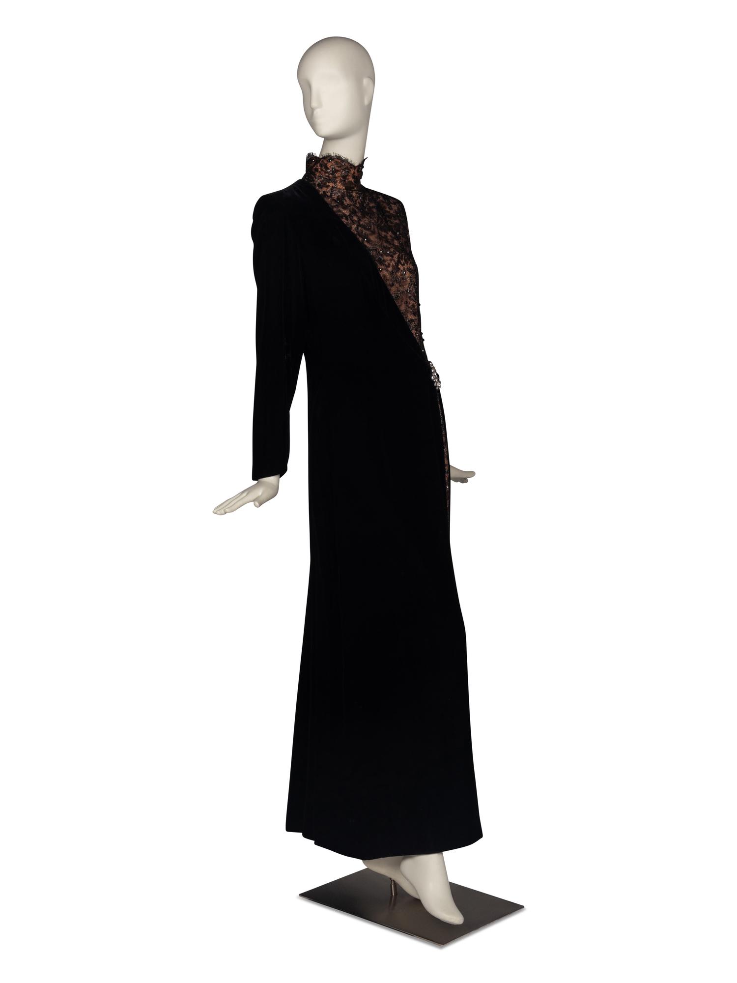 Bob Mackie Lace & Velvet Gown